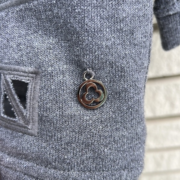 Titika Sweatshirt - Sequins, Cutout Detail, 3/4 Sleeves Size XS - Picture 2 of 8